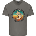 Funny Fishing Bet Your Bass Im Going Fisherman Mens V-Neck Cotton T-Shirt Charcoal