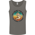 Funny Fishing Bet Your Bass Im Going Fisherman Mens Vest Tank Top Charcoal