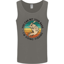 Funny Fishing Bet Your Bass Im Going Fisherman Mens Vest Tank Top Charcoal