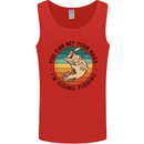 Funny Fishing Bet Your Bass Im Going Fisherman Mens Vest Tank Top Red