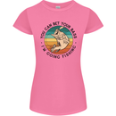 Funny Fishing Bet Your Bass Im Going Fisherman Womens Petite Cut T-Shirt Azalea