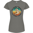 Funny Fishing Bet Your Bass Im Going Fisherman Womens Petite Cut T-Shirt Charcoal
