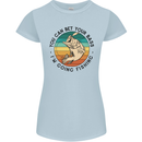 Funny Fishing Bet Your Bass Im Going Fisherman Womens Petite Cut T-Shirt Light Blue