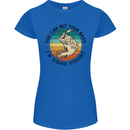 Funny Fishing Bet Your Bass Im Going Fisherman Womens Petite Cut T-Shirt Royal Blue
