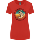 Funny Fishing Bet Your Bass Im Going Fisherman Womens Wider Cut T-Shirt Red