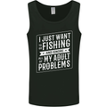 Funny Fishing Ignore All of My Adult Problems Mens Vest Tank Top Black
