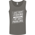 Funny Fishing Ignore All of My Adult Problems Mens Vest Tank Top Charcoal
