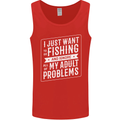 Funny Fishing Ignore All of My Adult Problems Mens Vest Tank Top Red