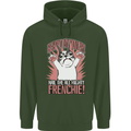 Funny French Bulldog Dog Frenchie Childrens Kids Hoodie Forest Green