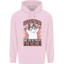 Funny French Bulldog Dog Frenchie Childrens Kids Hoodie Light Pink