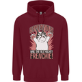 Funny French Bulldog Dog Frenchie Childrens Kids Hoodie Maroon