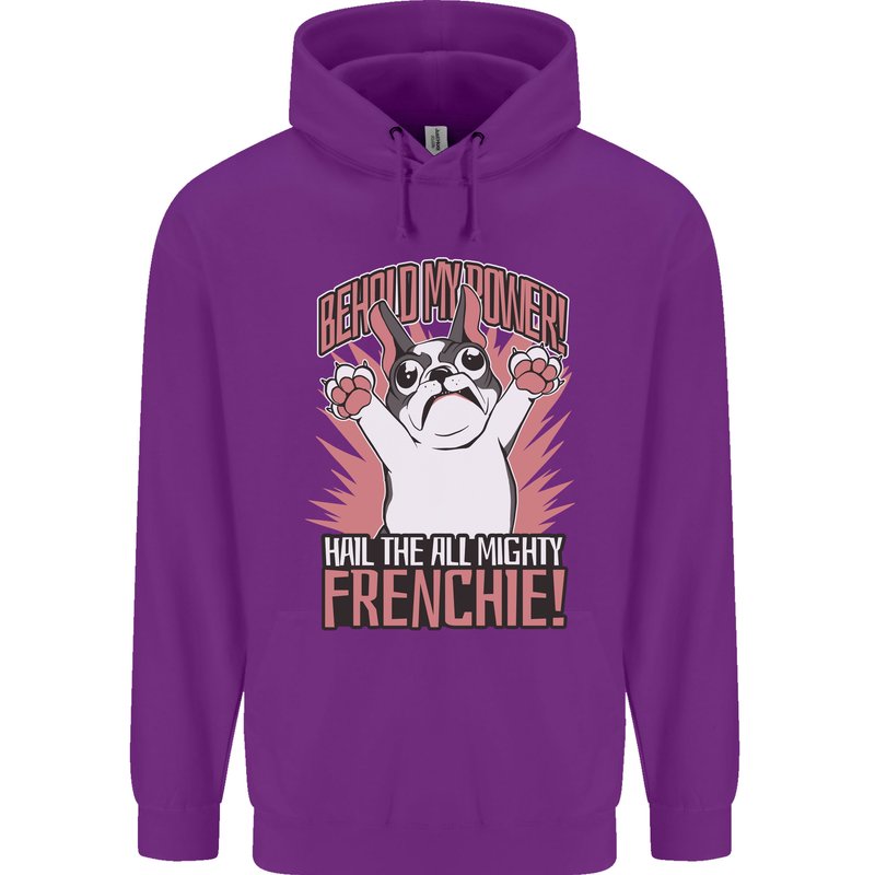 Funny French Bulldog Dog Frenchie Childrens Kids Hoodie Purple