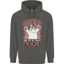 Funny French Bulldog Dog Frenchie Childrens Kids Hoodie Storm Grey