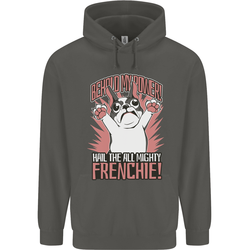 Funny French Bulldog Dog Frenchie Childrens Kids Hoodie Storm Grey