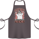 Funny French Bulldog Dog Frenchie Cotton Apron 100% Organic Dark Grey
