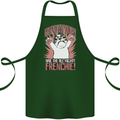 Funny French Bulldog Dog Frenchie Cotton Apron 100% Organic Forest Green