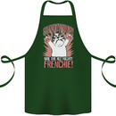 Funny French Bulldog Dog Frenchie Cotton Apron 100% Organic Forest Green