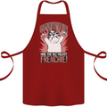 Funny French Bulldog Dog Frenchie Cotton Apron 100% Organic Maroon