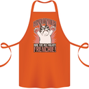 Funny French Bulldog Dog Frenchie Cotton Apron 100% Organic Orange