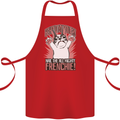 Funny French Bulldog Dog Frenchie Cotton Apron 100% Organic Red