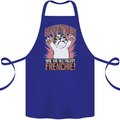 Funny French Bulldog Dog Frenchie Cotton Apron 100% Organic Royal Blue