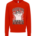 Funny French Bulldog Dog Frenchie Kids Sweatshirt Jumper Bright Red