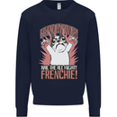 Funny French Bulldog Dog Frenchie Kids Sweatshirt Jumper Navy Blue