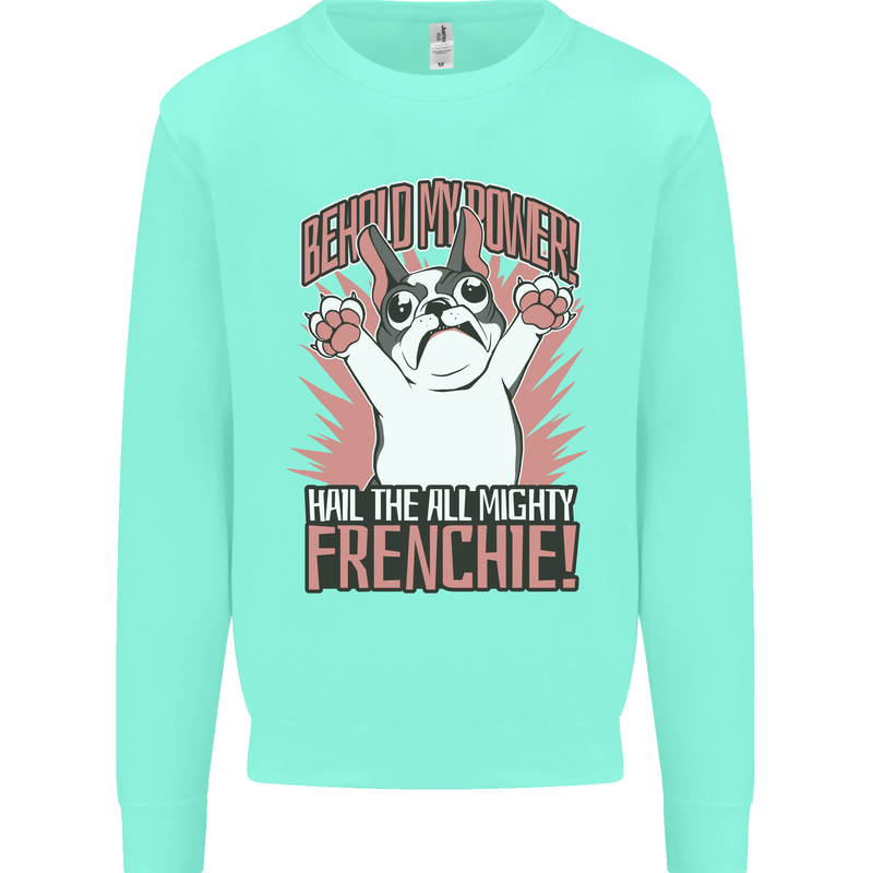 Funny French Bulldog Dog Frenchie Kids Sweatshirt Jumper Peppermint