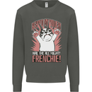 Funny French Bulldog Dog Frenchie Kids Sweatshirt Jumper Storm Grey