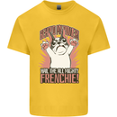 Funny French Bulldog Dog Frenchie Kids T-Shirt Childrens Yellow