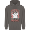 Funny French Bulldog Dog Frenchie Mens 80% Cotton Hoodie Charcoal