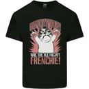 Funny French Bulldog Dog Frenchie Mens Cotton T-Shirt Tee Top Black