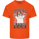 Funny French Bulldog Dog Frenchie Mens Cotton T-Shirt Tee Top Orange