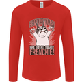 Funny French Bulldog Dog Frenchie Mens Long Sleeve T-Shirt Red