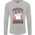Funny French Bulldog Dog Frenchie Mens Long Sleeve T-Shirt Sports Grey
