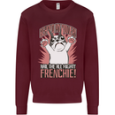 Funny French Bulldog Dog Frenchie Mens Sweatshirt Jumper Maroon