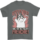 Funny French Bulldog Dog Frenchie Mens T-Shirt 100% Cotton Charcoal