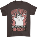 Funny French Bulldog Dog Frenchie Mens T-Shirt 100% Cotton Dark Chocolate