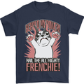 Funny French Bulldog Dog Frenchie Mens T-Shirt 100% Cotton Navy Blue