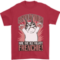 Funny French Bulldog Dog Frenchie Mens T-Shirt 100% Cotton Red