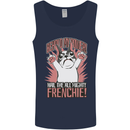 Funny French Bulldog Dog Frenchie Mens Vest Tank Top Navy Blue
