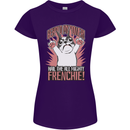 Funny French Bulldog Dog Frenchie Womens Petite Cut T-Shirt Purple