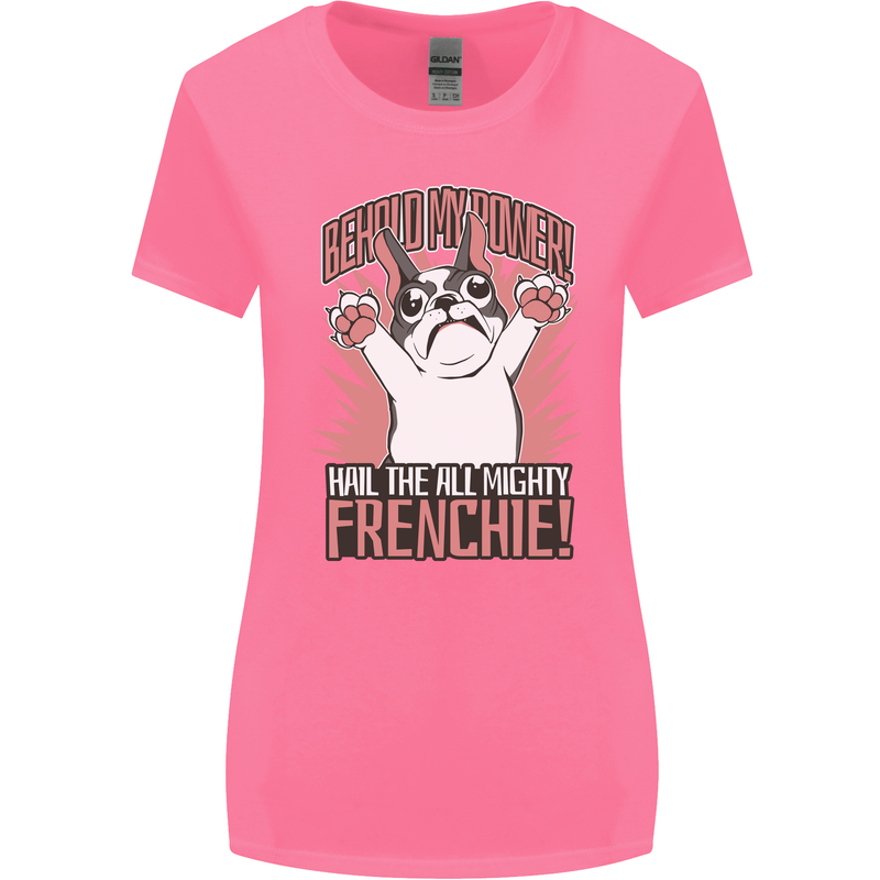 Funny French Bulldog Dog Frenchie Womens Wider Cut T-Shirt Azalea