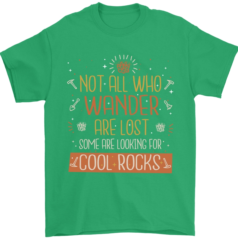 Funny Geology Geologist Science Cool Rocks Mens T-Shirt 100% Cotton Irish Green