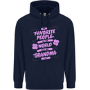 Funny Grandma Favourite People Grandparents Mens 80% Cotton Hoodie Navy Blue