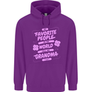 Funny Grandma Favourite People Grandparents Mens 80% Cotton Hoodie Purple