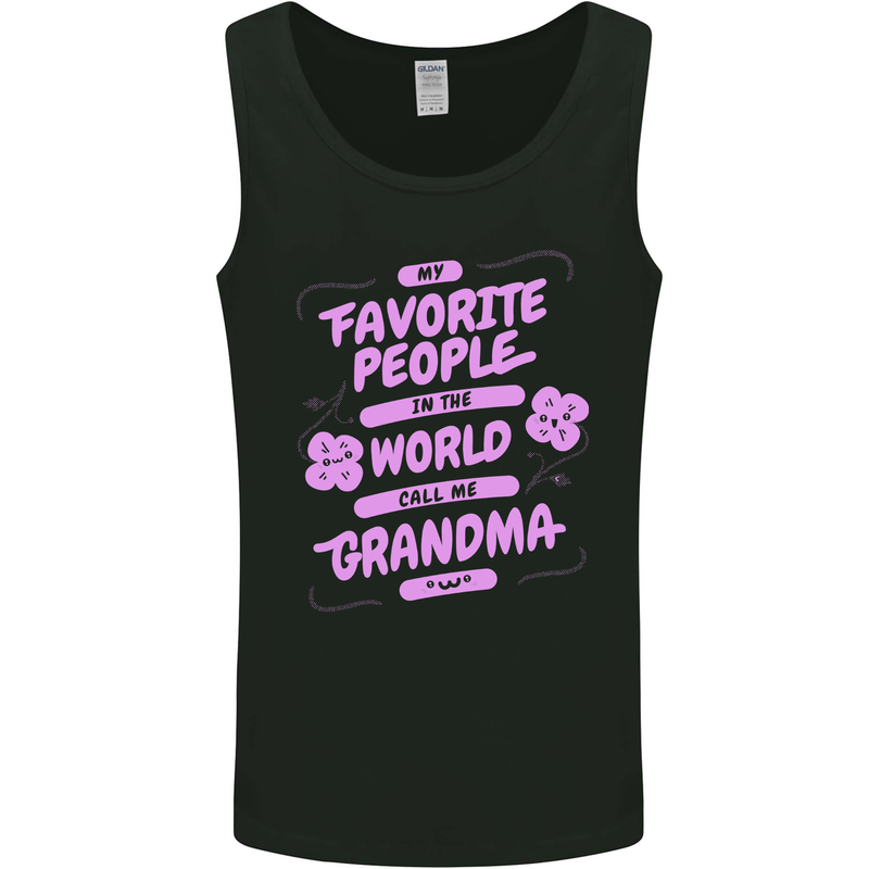 Funny Grandma Favourite People Grandparents Mens Vest Tank Top Black