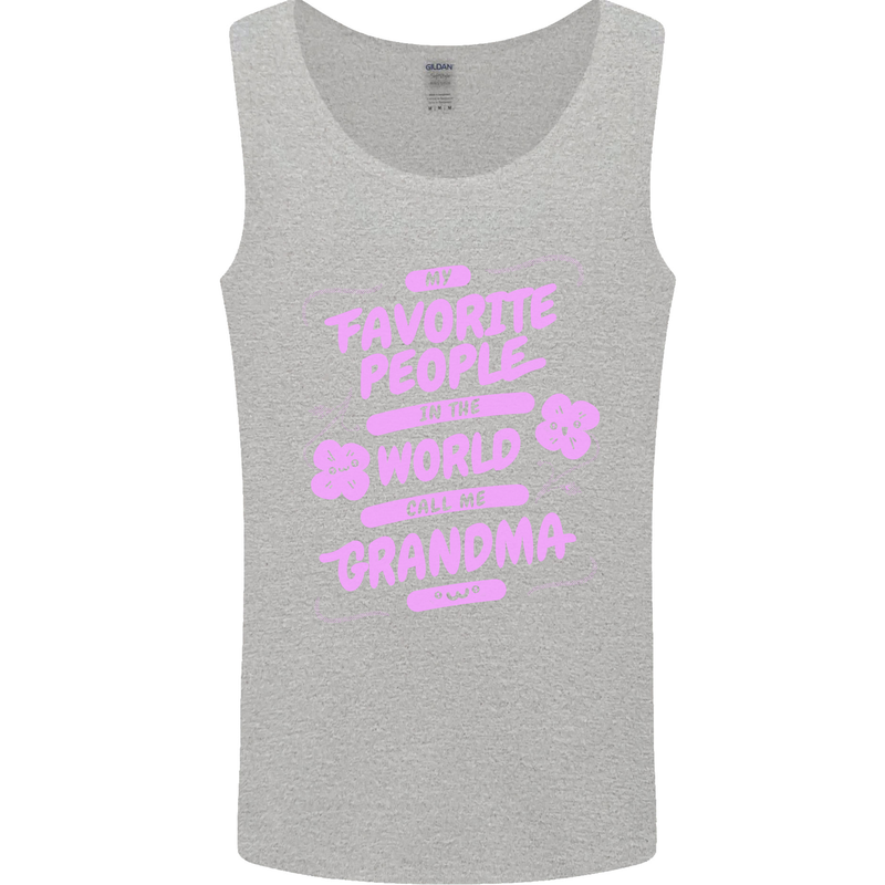 Funny Grandma Favourite People Grandparents Mens Vest Tank Top Sports Grey
