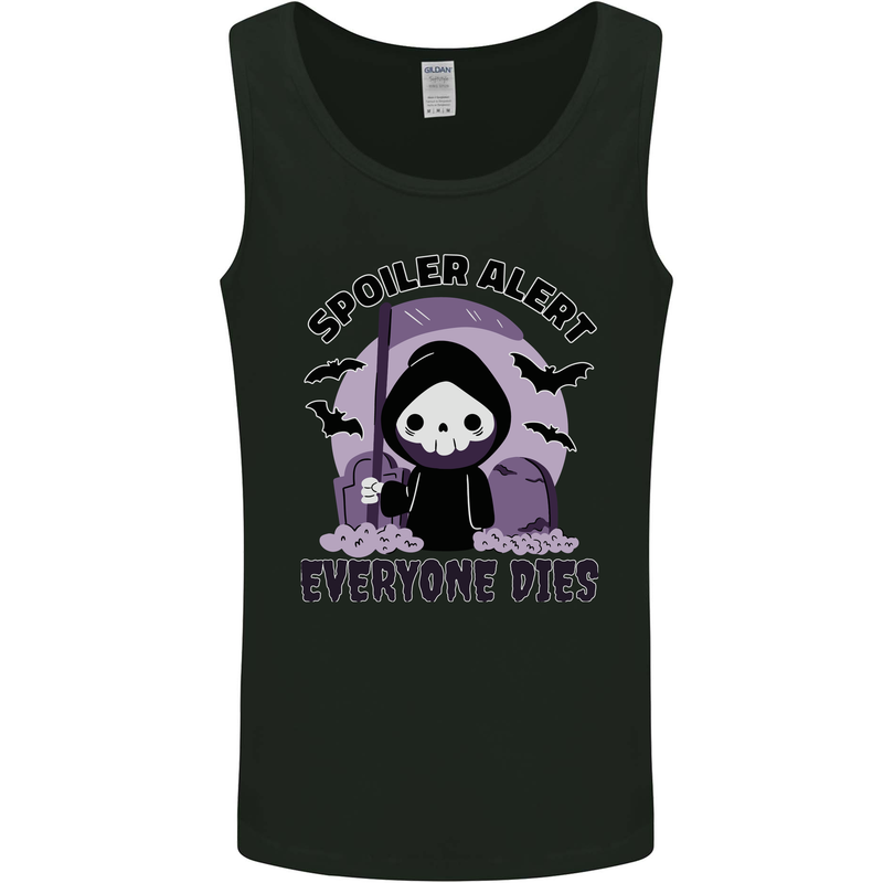 Funny Grim Reaper Movie Spoiler Halloween Mens Vest Tank Top Black