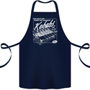 Funny Gym Overweight Fat Abs Kebabs Cotton Apron 100% Organic Navy Blue